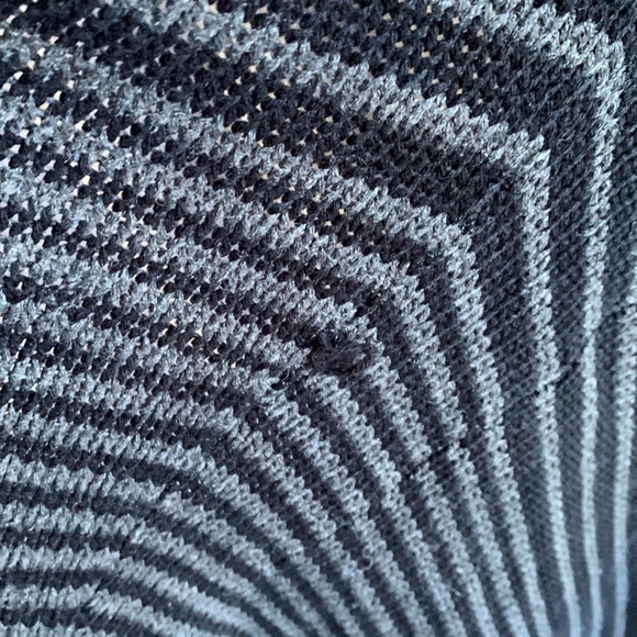 Beautiful long black and dark grey striped cardigan. - Picture 5 of 5